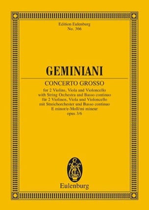 Concerto grosso e-moll Francesco S Geminiani Partition Petit format