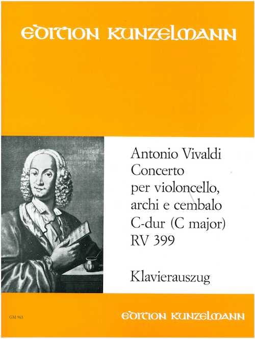Concerto Violoncelle en do majeur, RV 399 VIVALDI Partition