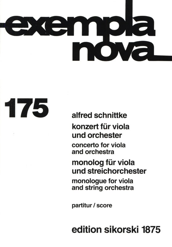 Konzert für Viola und Orch./ Monolog für Viola und Streichorchester - Partitur