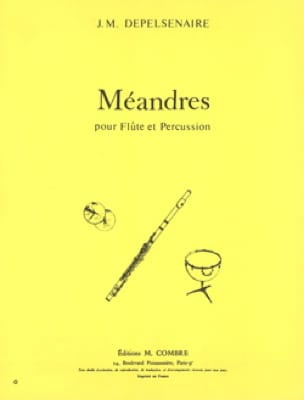 Méandres Jean-Marie Depelsenaire Partition Flûte traversière