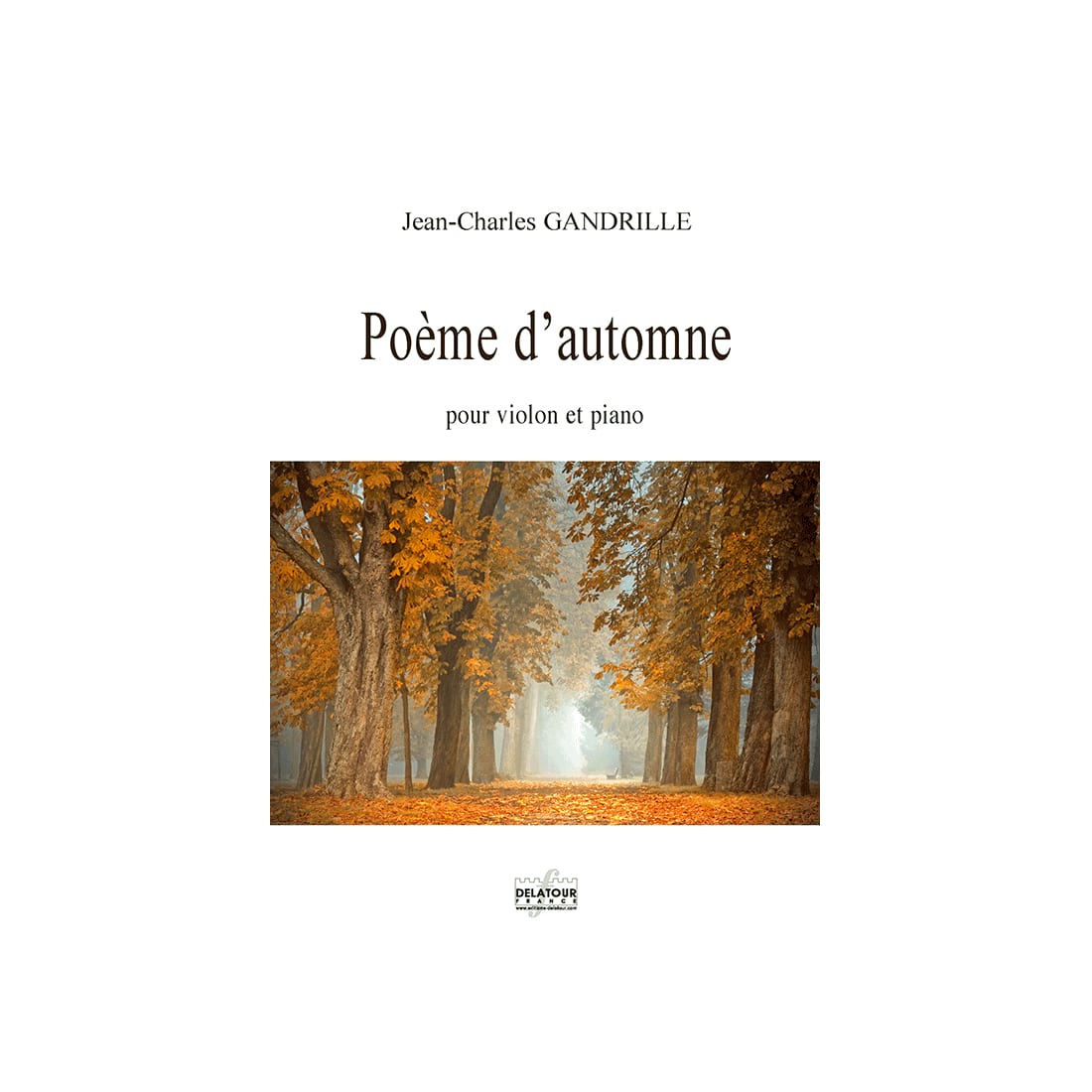 Poème d'automne Jean-Charles Gandrille Partition Violon