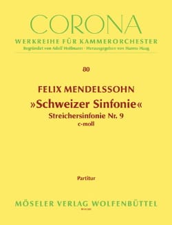 Schweizer Sinfonie c-moll - Partitur + Stimmen - MENDELSSOHN