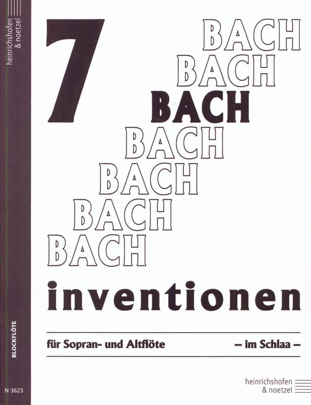 7 Inventions - 2 Flûtes à Bec BACH Partition Flûte à bec