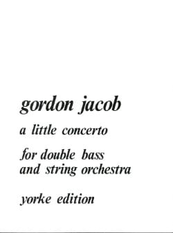 A Little Concerto - Double bass Gordon Jacob Partition Contrebasse