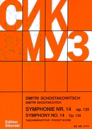 Symphonie Nr. 14 op. 135 - Partitur - CHOSTAKOVITCH - Partition