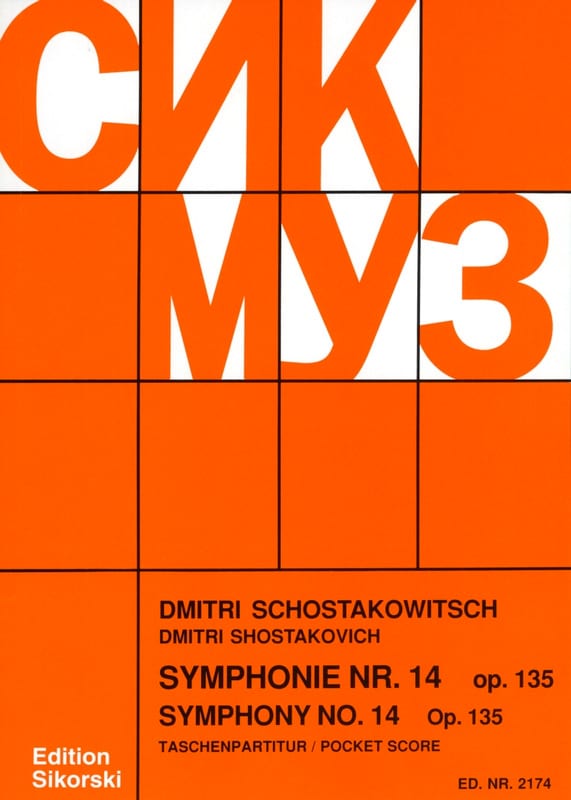 Symphonie Nr. 14 op. 135 - Partitur - CHOSTAKOVITCH - Partition