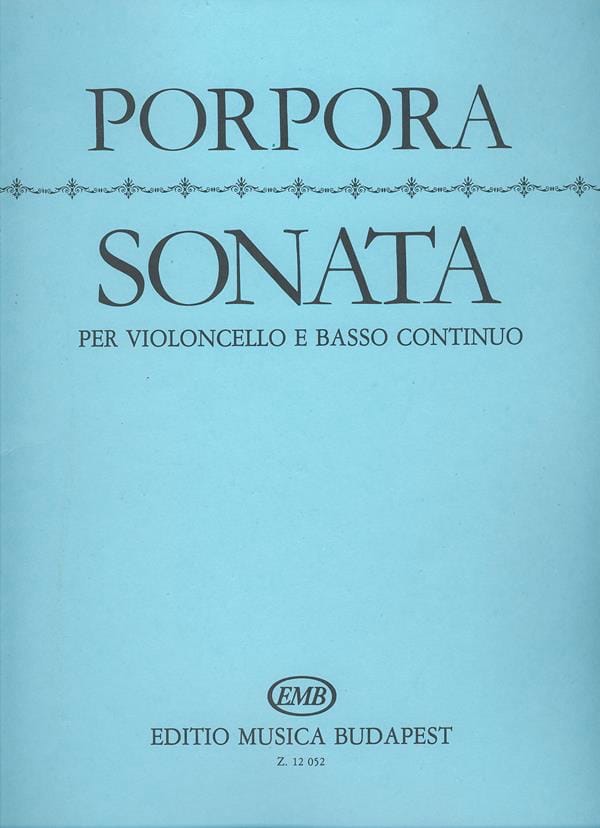 Sonate Nicola Antonio Porpora Partition
