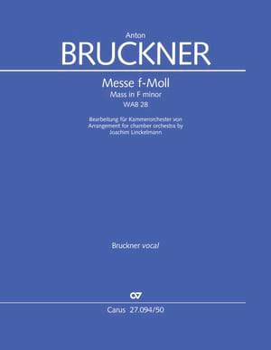 Messe en fa mineur, WAB 28 BRUCKNER Partition Grand format