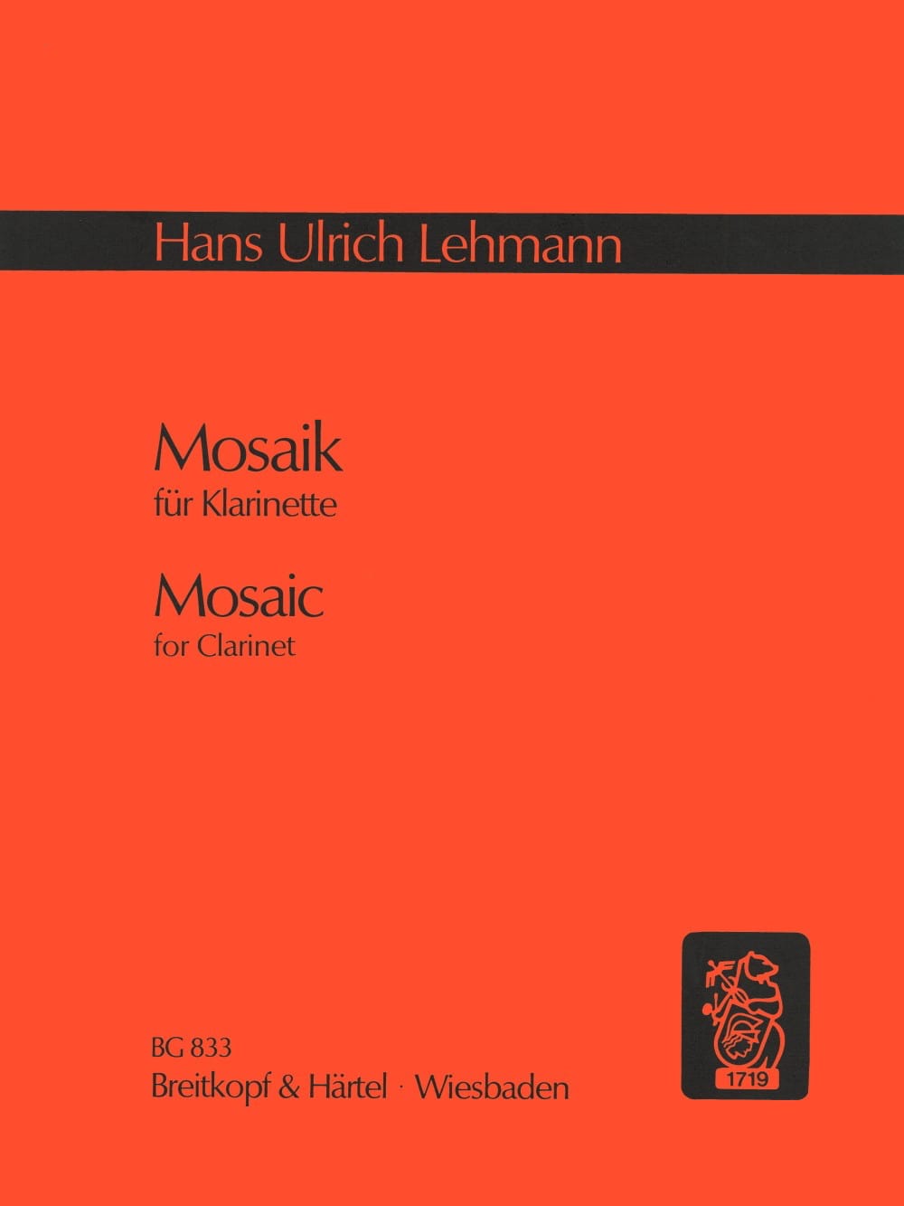 Mosaik Hans Ulrich Lehmann Partition Clarinette