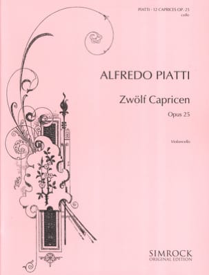 12 Capricen op. 25 Alfredo C. Piatti Partition Violoncelle