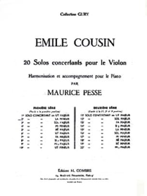 Solo concertant n° 2 en la mineur Emile Cousin Partition Violon