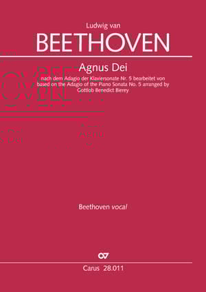 Agnus Dei - Conducteur BEETHOVEN Partition Grand format