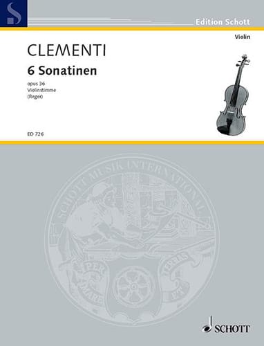 6 Sonatines Op.36 violon seul - Clementi - Partition