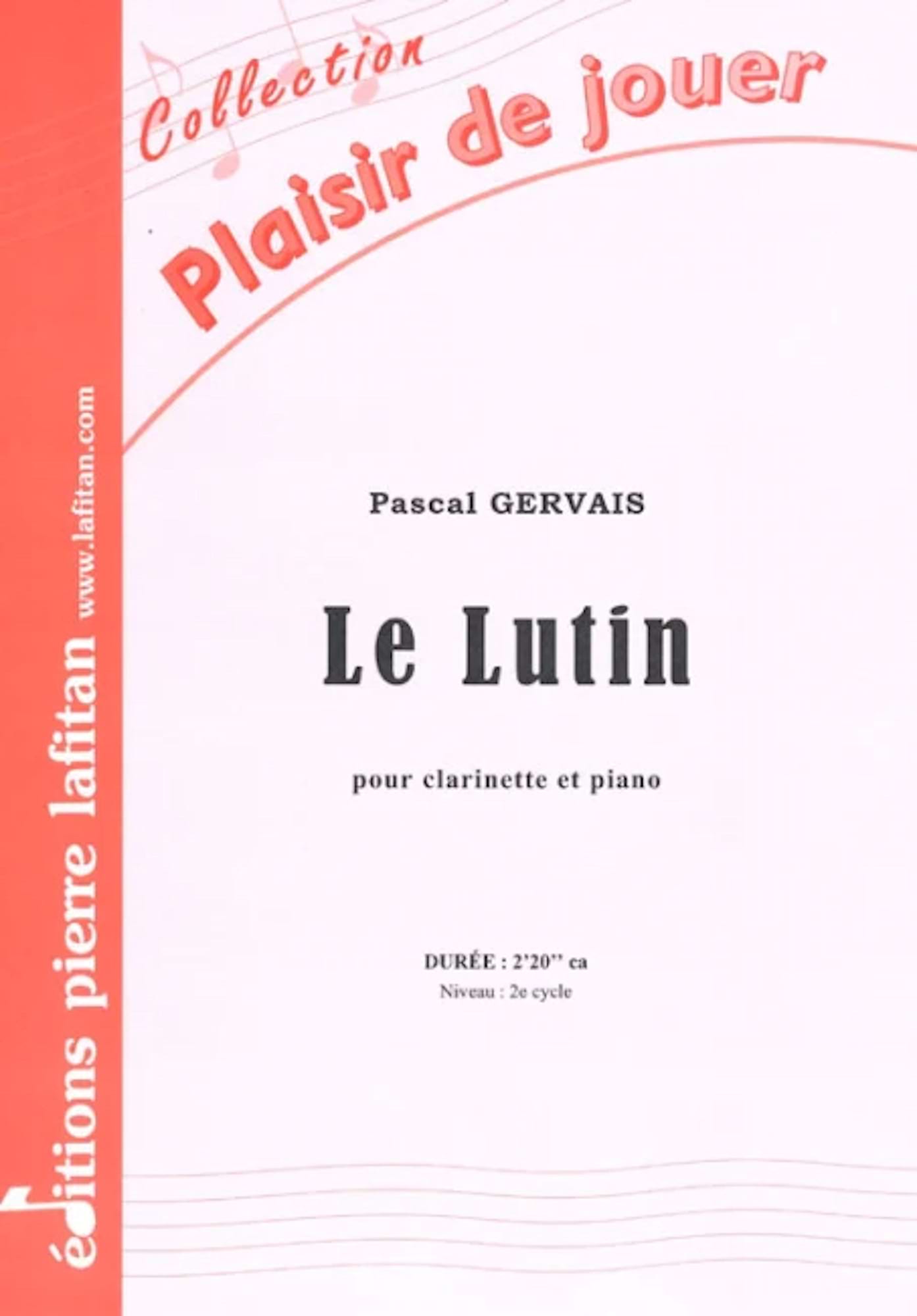 Le Lutin - Clarinette Pascal Gervais Partition