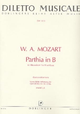 Parthia B-Dur KV 361 - Bläseroktett - Partitur - MOZART - Partition