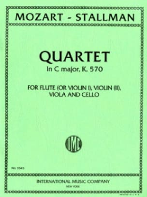 Quartet in C major KV 570 - Flute violin viola cello - Score + Parts