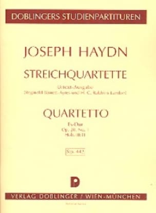 Streichquartett Es-Dur op. 20 n° 1 Hob. 3 : 31 - Partitur - HAYDN