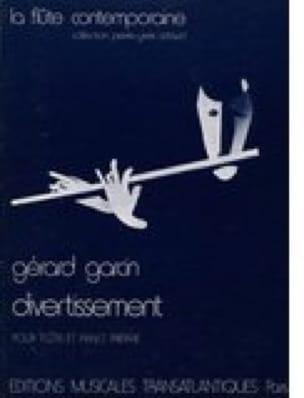 Divertissement Gérard Garcin Partition Flûte traversière