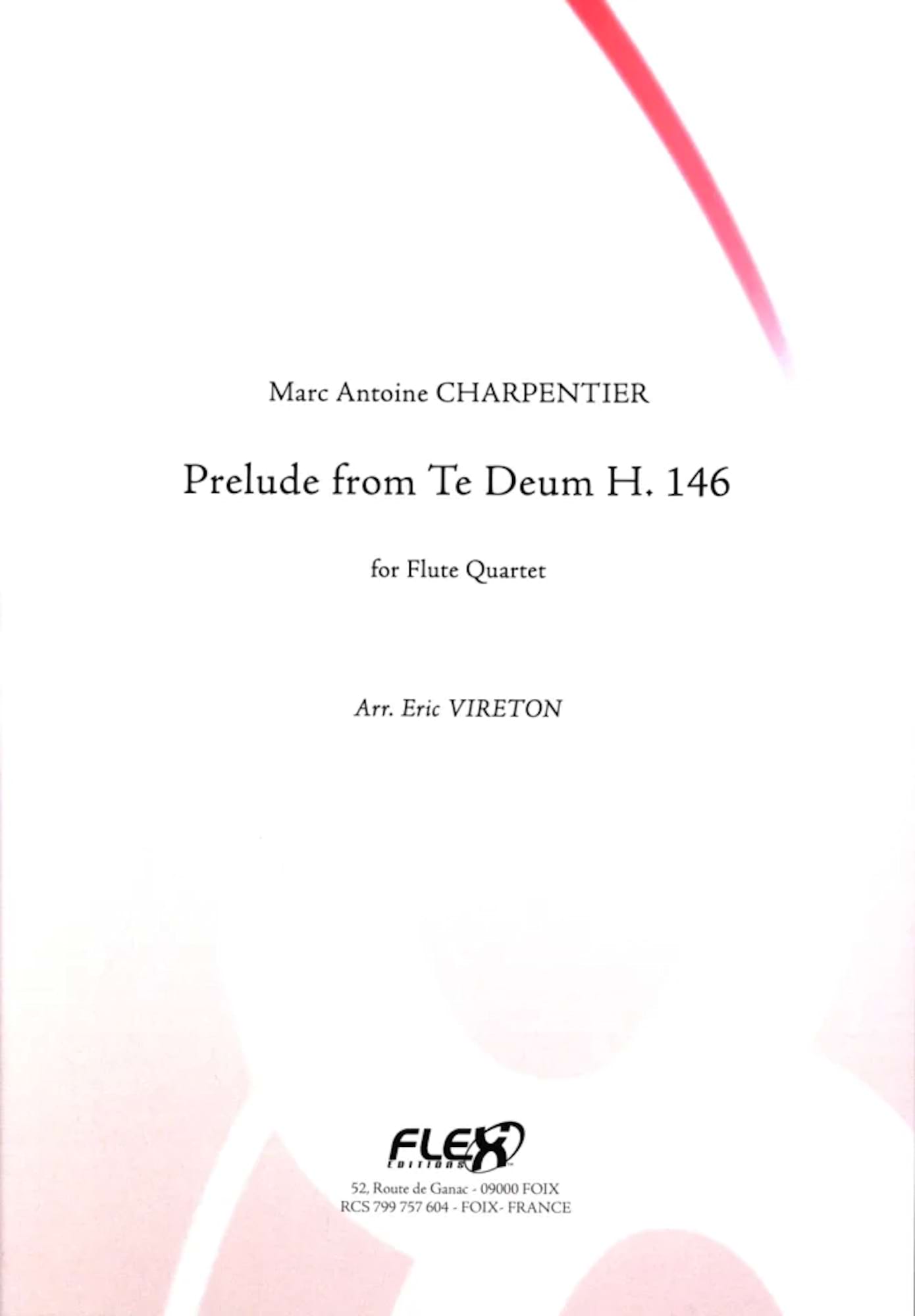 Prelude extrait du Te Deum CHARPENTIER Partition Flûte traversière