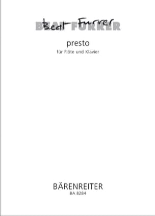 Presto Con Fuoco Beat Furrer Partition Flûte traversière