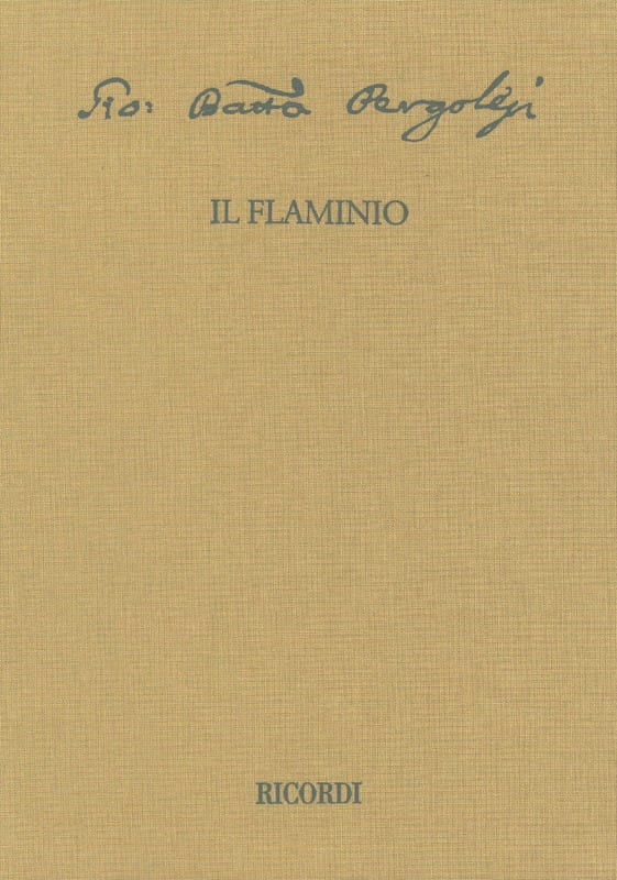 Il Flaminio PERGOLESE Partition Grand format