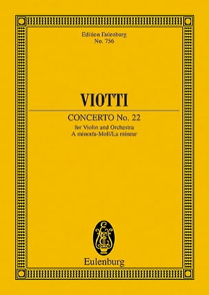 Violin-Konzert Nr. 22 a-moll VIOTTI Partition Petit format