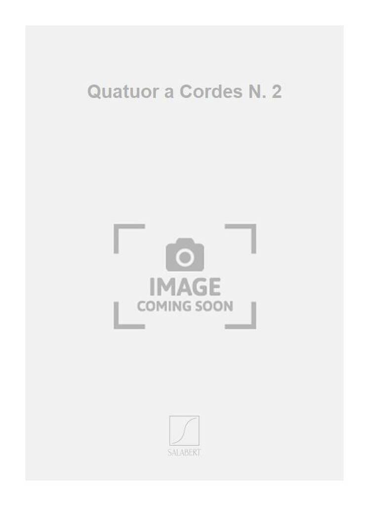 Quatuor à Cordes N° 2 - Parties Eric Tanguy Partition Quatuors