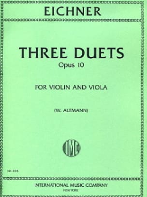 3 Duets op. 10 Ernst Eichner Partition Duos