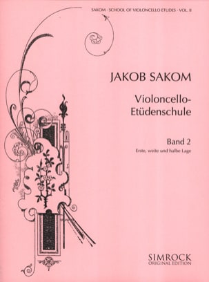 Violoncello Etüden-Schule, Heft 2 Jakob Sakom Partition Violoncelle