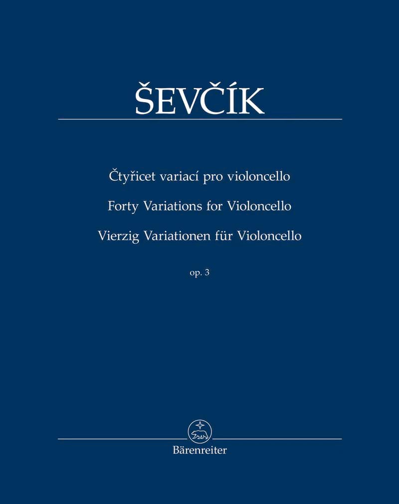 40 Variations, opus 3 Otakar Sevcik Partition Violoncelle