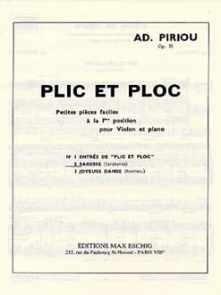 Plic et Ploc n° 2 : Sagesse, op. 35 Ad. Piriou Partition Violon