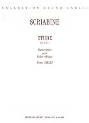 Etude op. 2 n° 1 - Violon SCRIABINE Partition Violon