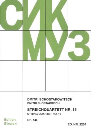 Streichquartett Nr. 15 op. 144 - Stimmen - CHOSTAKOVITCH - Partition