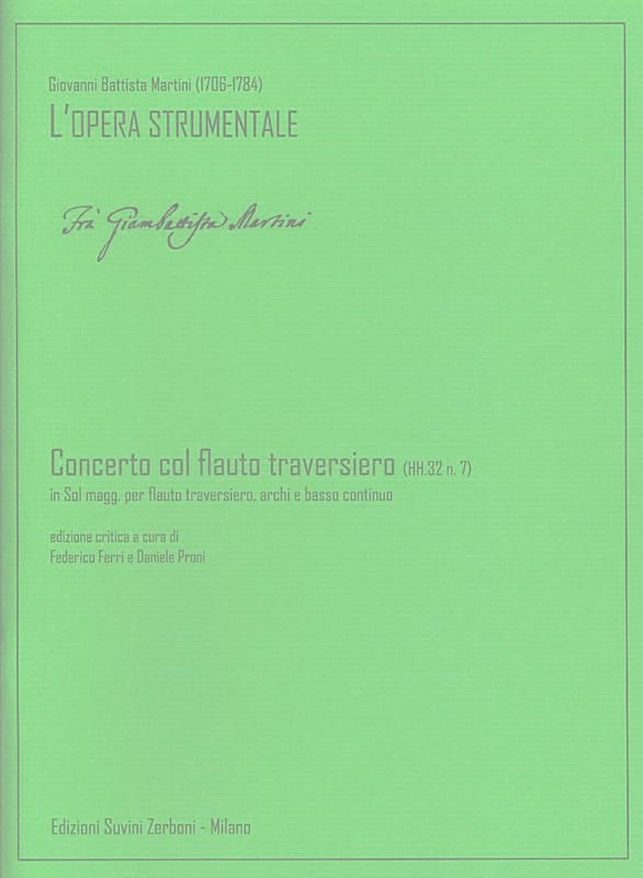 Concerto col flauto traversiero in Sol maggiore HH.32 n. 7