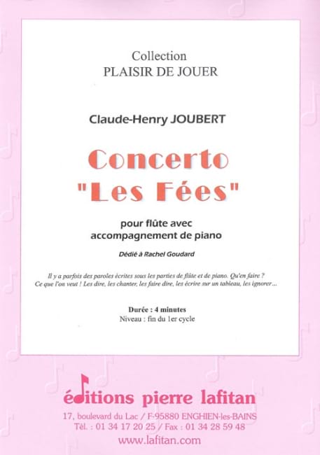 Concerto Les fées Claude-Henry Joubert Partition Flûte traversière