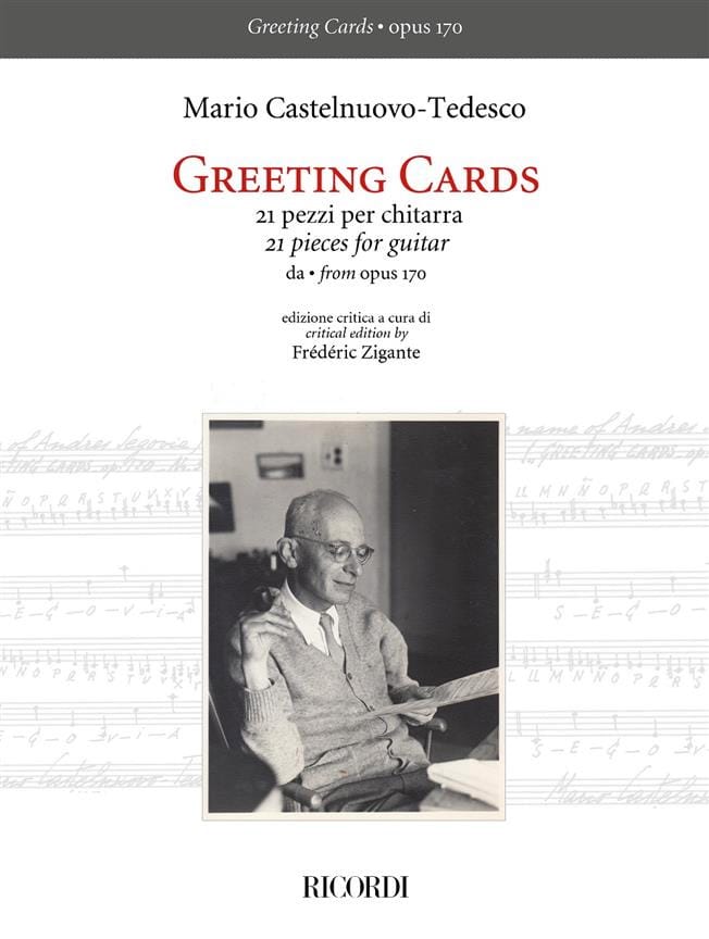 Greeting Cards Mario Castelnuovo-Tedesco Partition Guitare