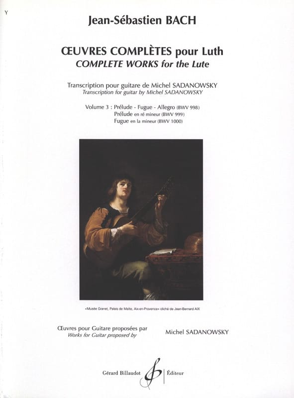 Oeuvres Complètes Pour Luth Volume 3 BACH Partition Guitare