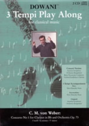 Concerto clarinette n° 1 op. 73 + 2 CD Carl Maria von Weber Partition