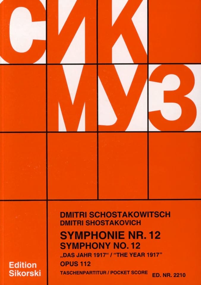 Symphonie Nr. 12 op. 112 - Partitur - CHOSTAKOVITCH - Partition