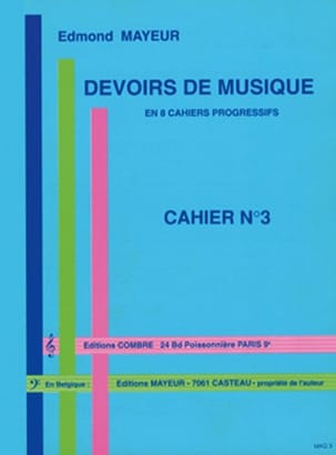 Devoirs de musique n° 3 Edmond Mayeur Partition Solfèges