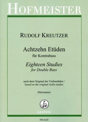 18 Etüden - Kontrabass Rodolphe Kreutzer Partition Contrebasse