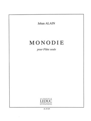 Monodie - Flûte seule Jehan Alain Partition Flûte traversière
