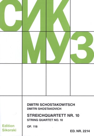 Streichquartett Nr. 10 op. 118 - Stimmen - CHOSTAKOVITCH - Partition