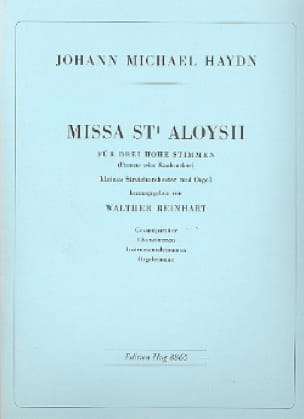 Missa Sti. Aloysii - Conducteur Michael HAYDN Partition Grand format