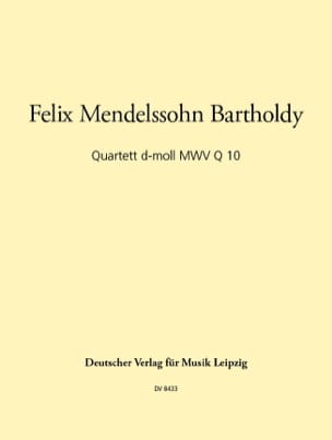 Quartett d-moll - Stimmen MENDELSSOHN Partition Quatuors