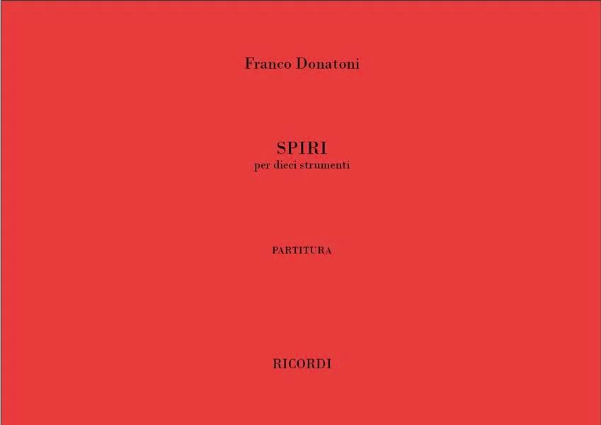 Spiri - Franco Donatoni - Partition - Grand format