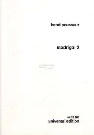 Madrigal 2 - Partitur Henri Pousseur Partition Grand format