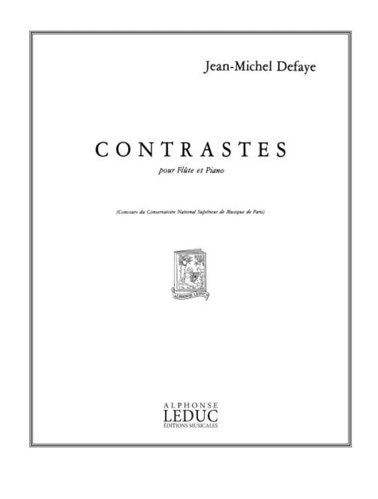 Contrastes - Jean-Michel Defaye - Partition - Flûte traversière
