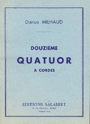 Quatuor à cordes n° 12 - Conducteur MILHAUD Partition Grand format