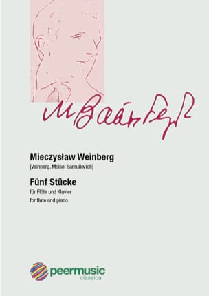 5 Stücke Mieczyslaw Weinberg Partition Flûte traversière